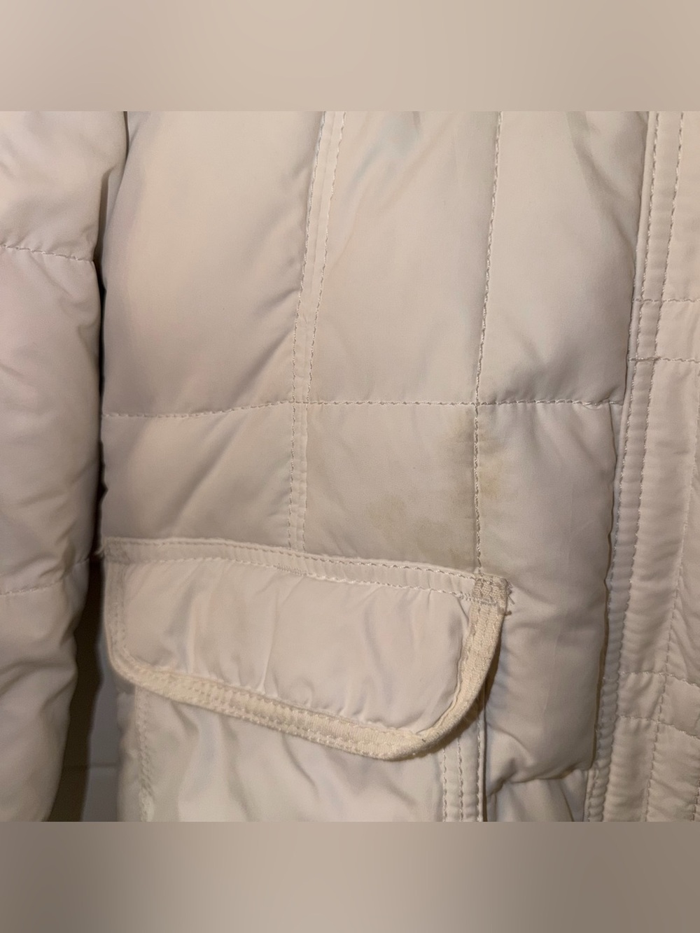 Vintage Y2K Abercrombie & Fitch 2000s Faux Fur Hooded Zip Up Puffer Jacket - Picture 13 of 13